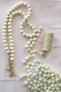 Project Allen Designs DIY Wood Bead Garland!