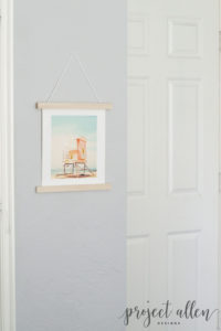 Try this easy DIY wall hanging instead of a frame for a trendy yet timeless look. DIY wall art. diy wall hanging.