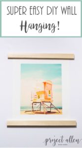 Try this easy DIY wall hanging instead of a frame for a trendy yet timeless look. DIY wall art. diy wall hanging.