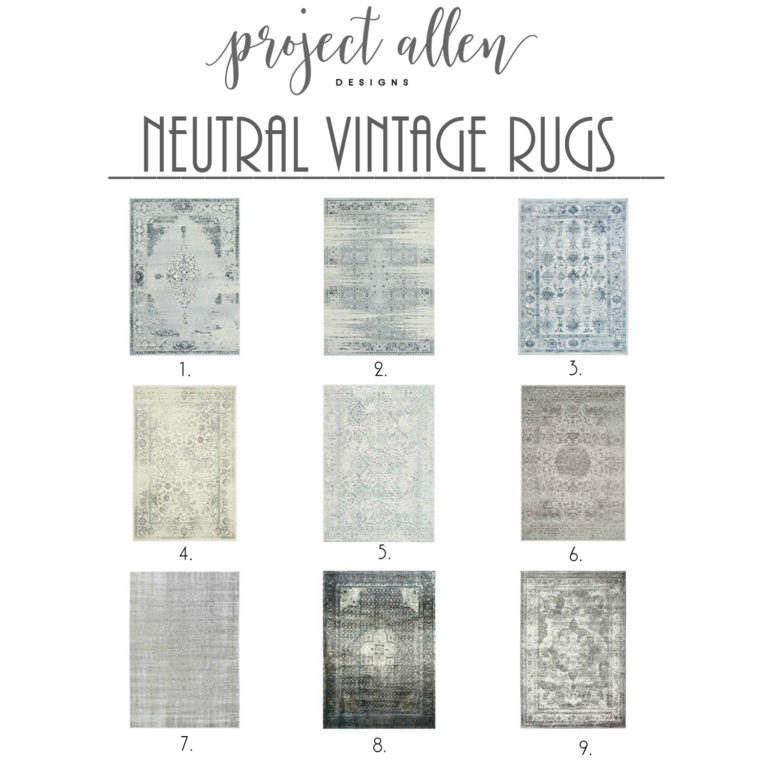 Neutral Vintage Area Rugs are the perfect way to add style, color and texture to any room in your home.