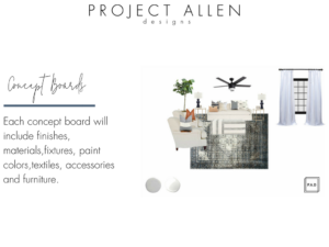 Project Allen Designs E- design packages give the average homeowner the ability to have a professionally designed space for a fraction of the cost! See our services page or feel free to contact us with any questions ashley@projectallendesigns.com