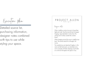 Project Allen Designs E- design packages give the average homeowner the ability to have a professionally designed space for a fraction of the cost! See our services page or feel free to contact us with any questions ashley@projectallendesigns.com