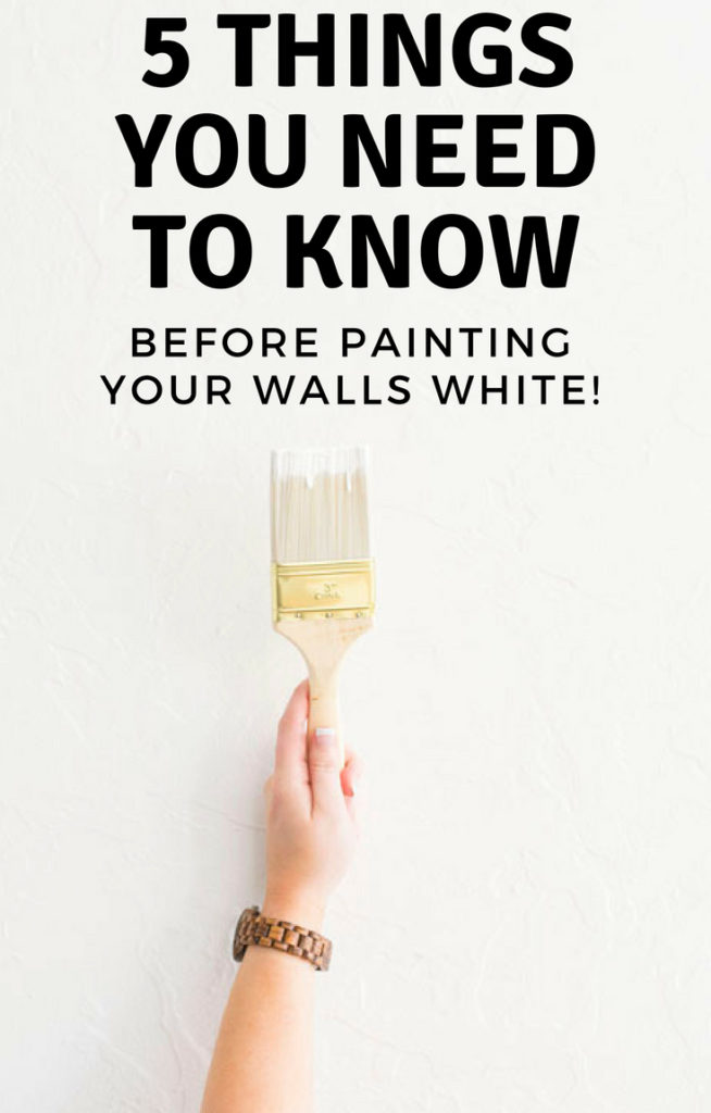 5 Things You Should Know before painting your walls white: Find all of the details you'll need for painting your house white and what worked the best with this easy painting tutorial