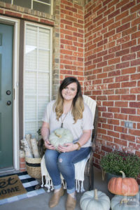 Happy Fall Y'all! Theres no better way to get those pumpkin spice feels than a beautifully decorated fall front porch! See how I decorated our front porch in a way that will carry me through the holidays!