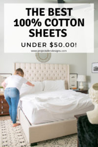 The best 100% cotton sheets at an amazing cost of under $50!