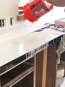 DIY White Concrete Countertops