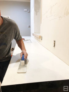 DIY White Concrete Countertops