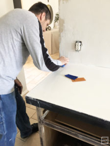 DIY White Concrete Countertops