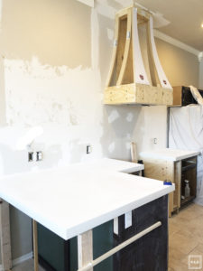 DIY White Concrete Countertops