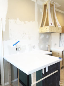 DIY White Concrete Countertops