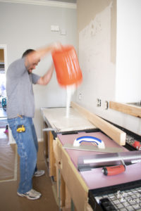 DIY White Concrete Countertops