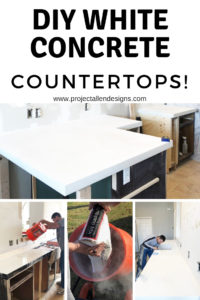 DIY White Concrete Countertops