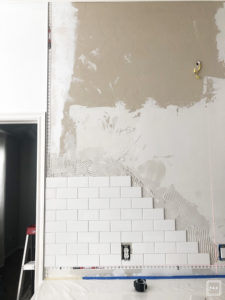 diy subway tile backsplash: Learn how to lay your own subway tile backsplash with this amazing tutorial. Subway tile is a classic option for kitchen backsplash and is one of the most affordable options on the market.