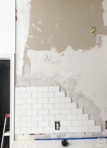 diy subway tile backsplash: Learn how to lay your own subway tile backsplash with this amazing tutorial. Subway tile is a classic option for kitchen backsplash and is one of the most affordable options on the market.