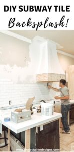 diy subway tile backsplash: Learn how to lay your own subway tile backsplash with this amazing tutorial. Subway tile is a classic option for kitchen backsplash and is one of the most affordable options on the market.